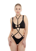Rosedal Panties – Black Jersey High-Cut Briefs