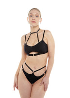 The night Sports Top — Black Jersey Festival Top | Lingerie meets Outerwear