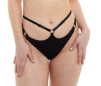 The Night Panties — Black Adjustable Jersey Festival Underwear | Handmade Lingerie