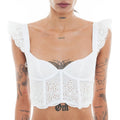 The Daeira White Cotton Bustier (Ready to ship)