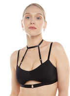 The night Sports Top — Black Jersey Festival Top | Lingerie meets Outerwear