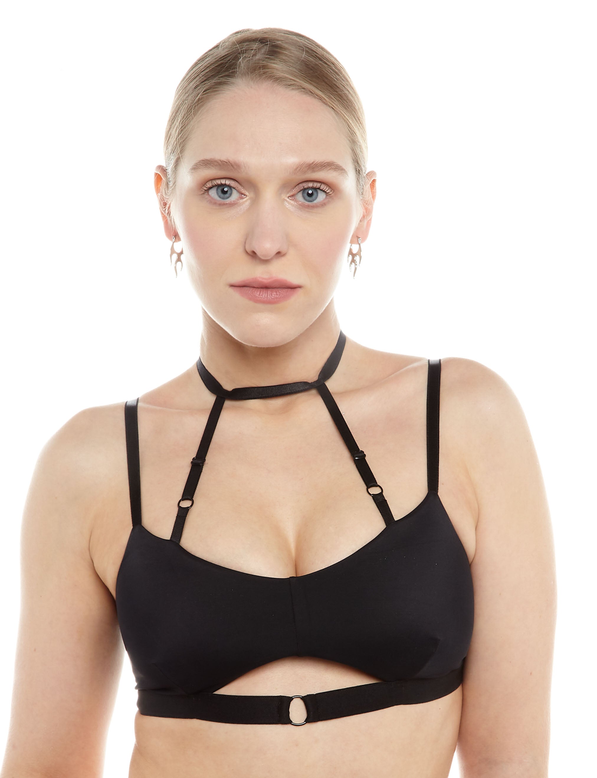 The night Sports Top — Black Jersey Festival Top | Lingerie meets Outerwear