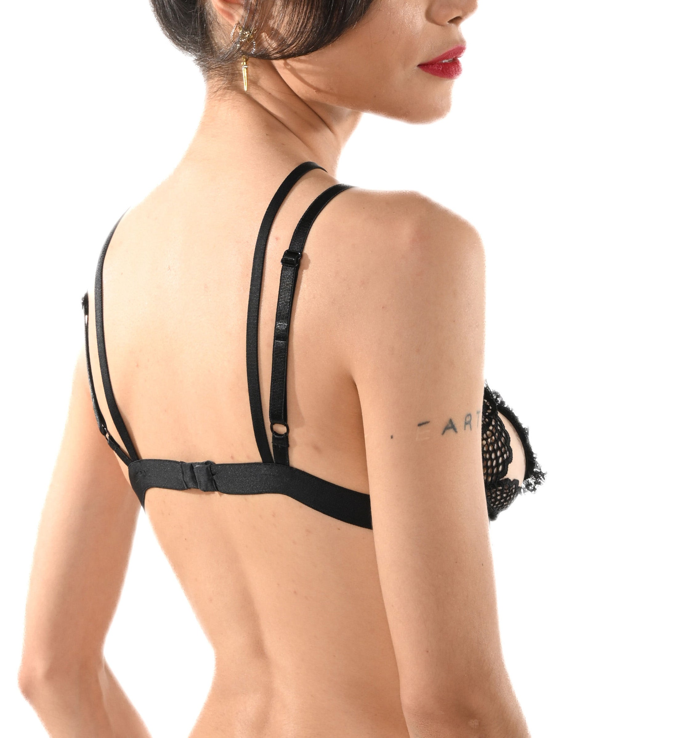The Absence Bralette -  Strappy Sheer Lace Lingerie