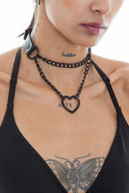 Ritual Black Heart Chain Choker