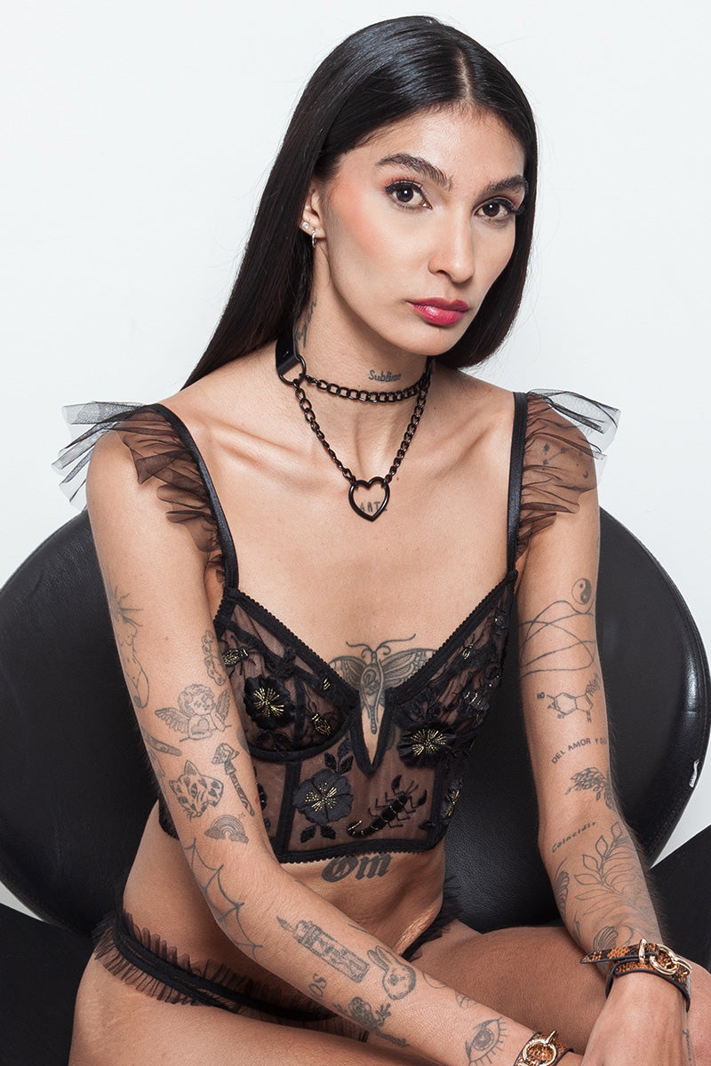Ritual Black Heart Chain Choker