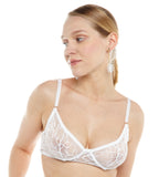 Elira Bra – White Lace Half Cup Bra