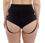 Le Danseur Shorts — Black Festival Mini Shorts | Cut-Out Dance Lingerie