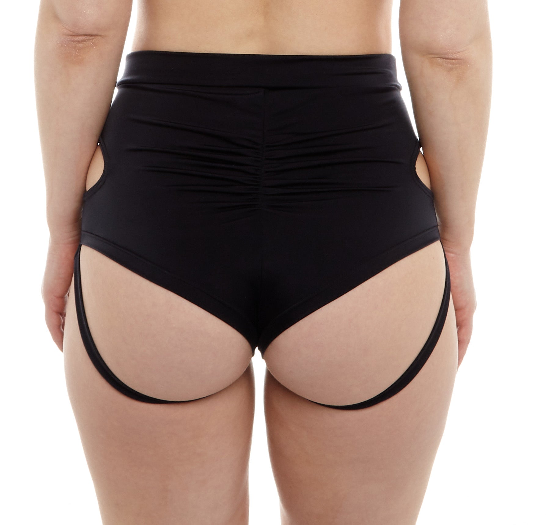 Le Danseur Shorts — Black Festival Mini Shorts | Cut-Out Dance Lingerie